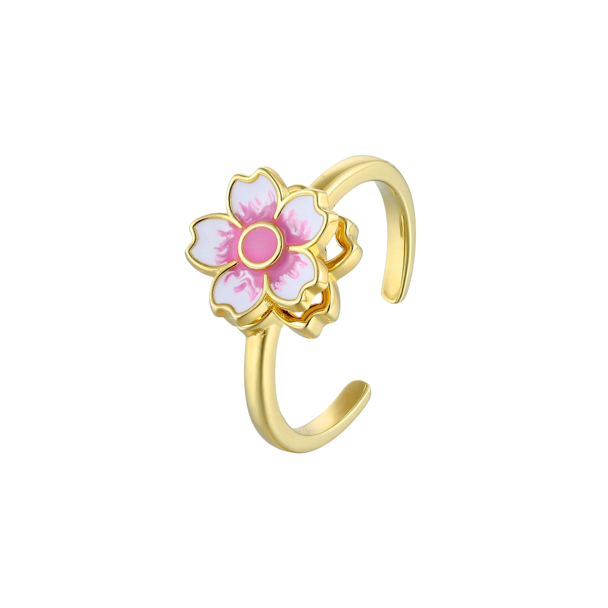 Blüten Anti-Stress-Ring - 925 Silber