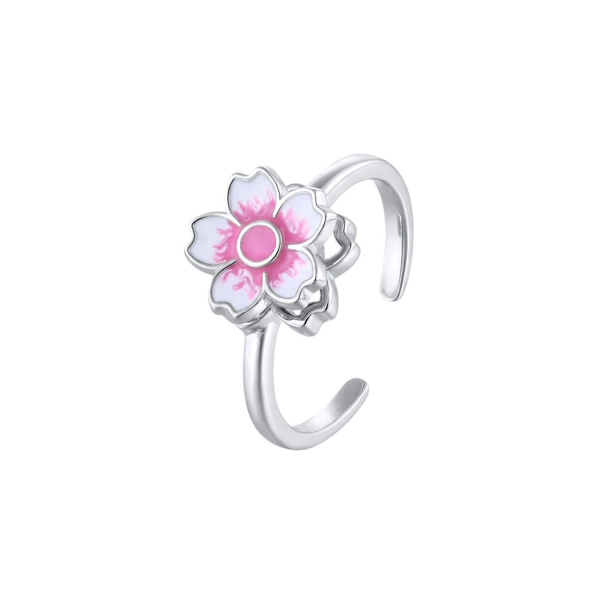 Blüten Anti-Stress-Ring - 925 Silber