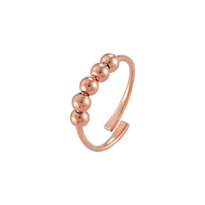 5-Bead Anti-Stress Ring - 925 Silver
