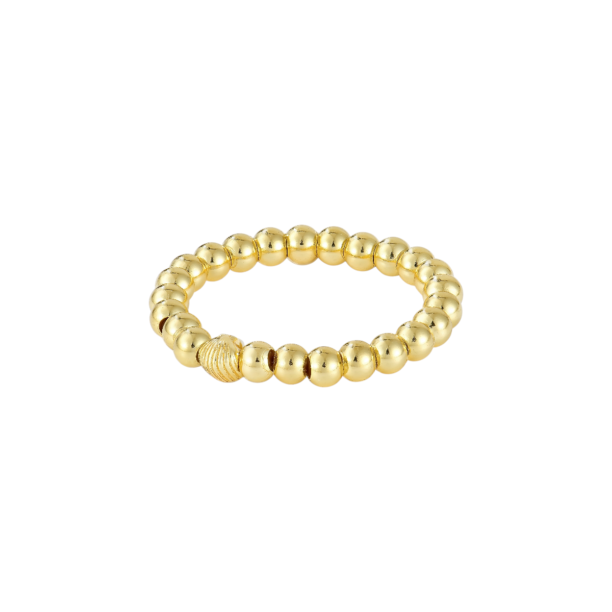 Muschel Kugel Anti-Stress-Ring – 925 Silber