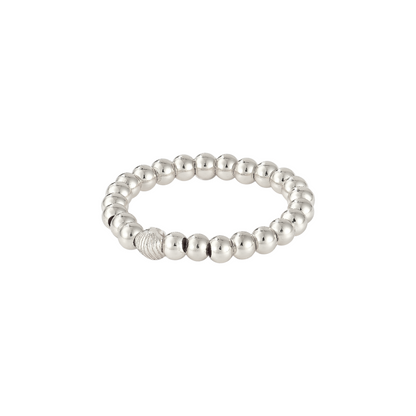 Muschel Kugel Anti-Stress-Ring – 925 Silber