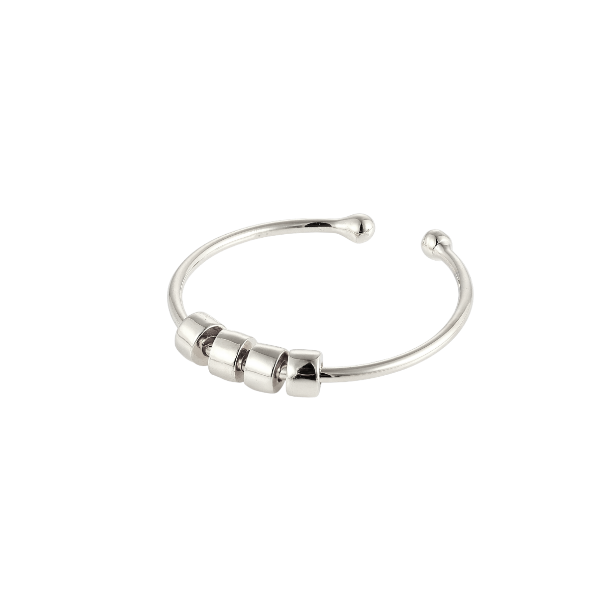 Zylinder Anti-Stress-Ring – 925 Silber