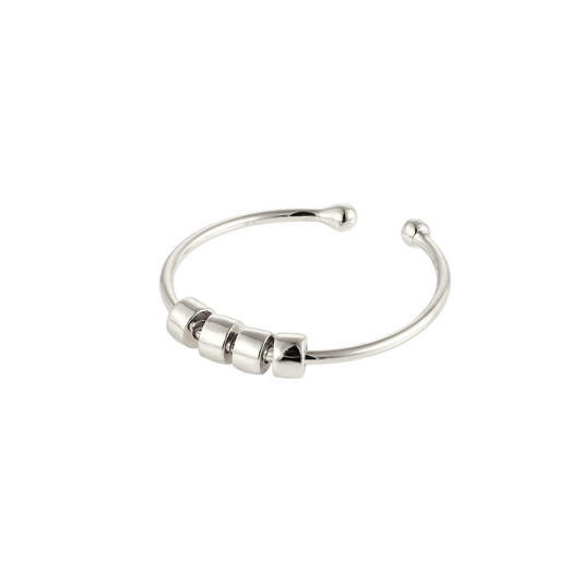 Zylinder Anti-Stress-Ring – 925 Silber