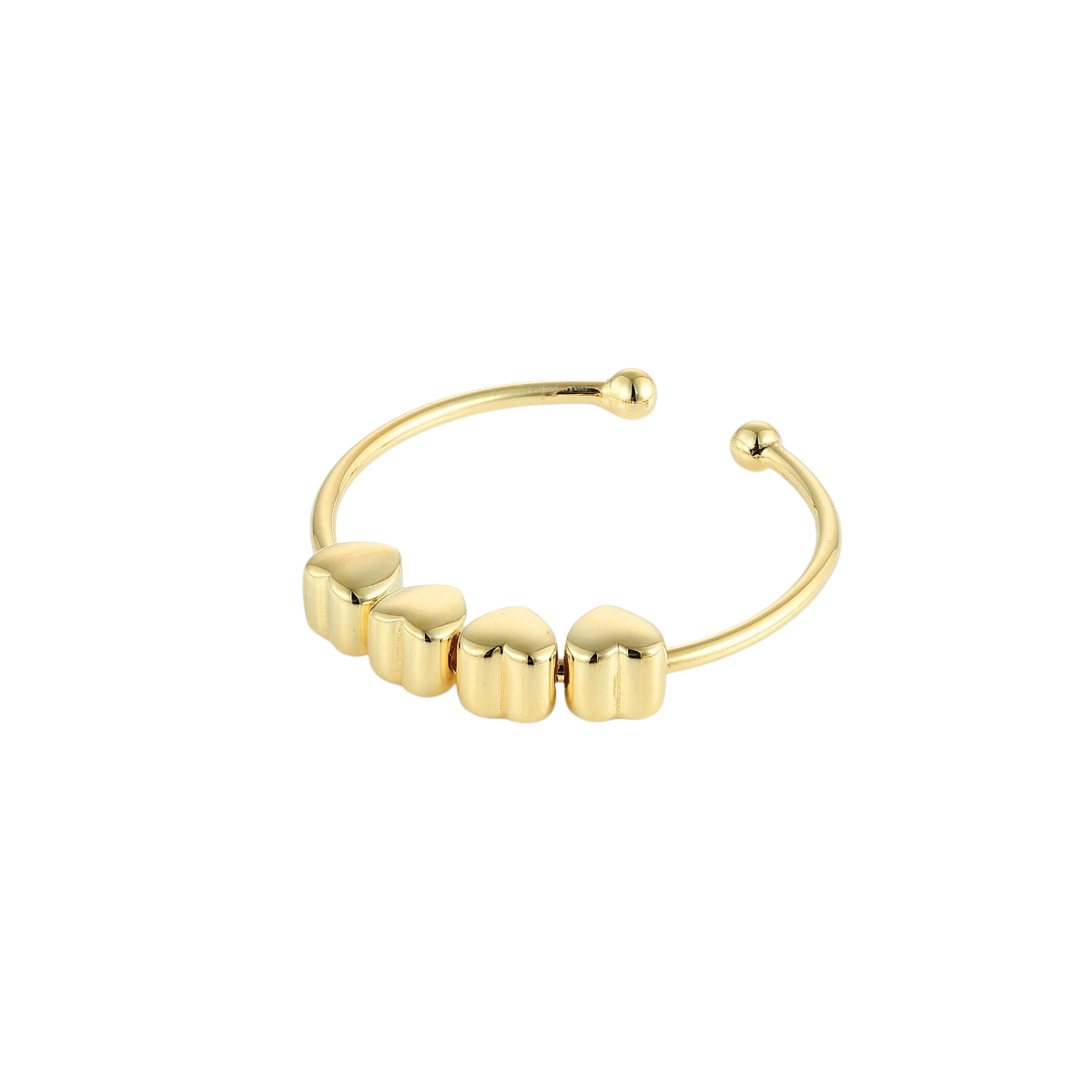 Herzen Anti-Stress-Ring – 925 Silber