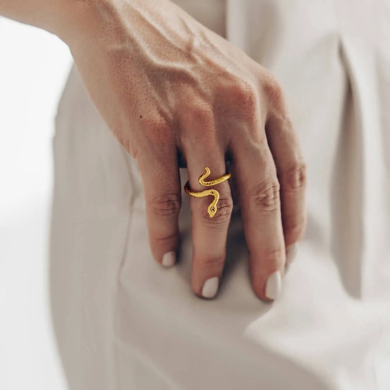 Vielring - Schlangenring • Verstellbarer Snake Ring - Silber / Kupfer