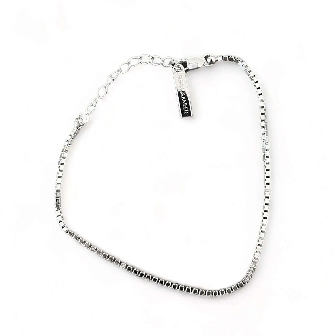 Vielring - Boxketten Armband verstellbar 1,5mm - 925 Silber - Silber / 16+3 cm
