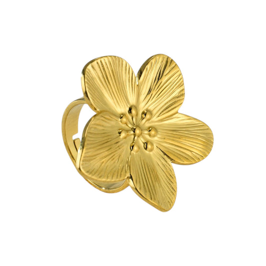 Großer Blüten Ring - 925 Silber