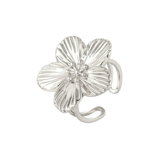 Großer Blüten Ring - 925 Silber