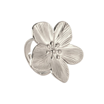 Großer Blüten Ring - 925 Silber