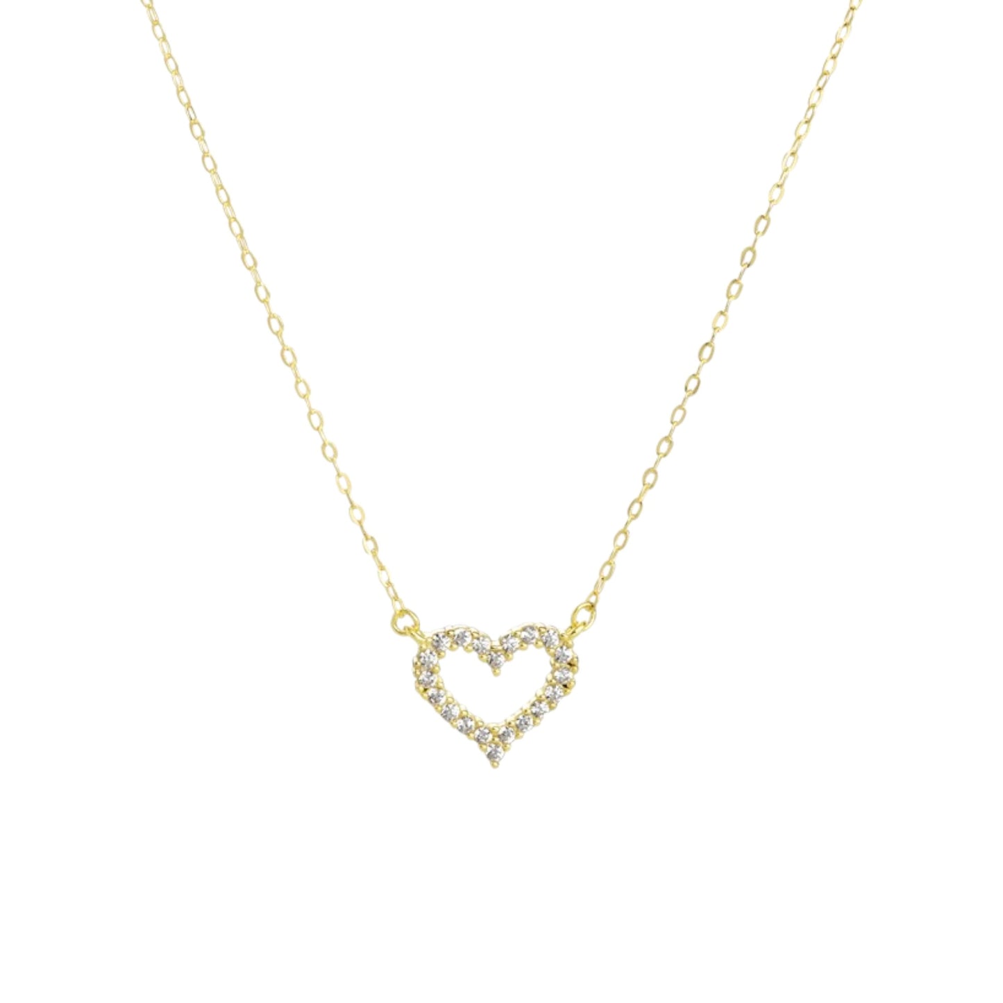 Square Zirconia Necklace - 925 Silver