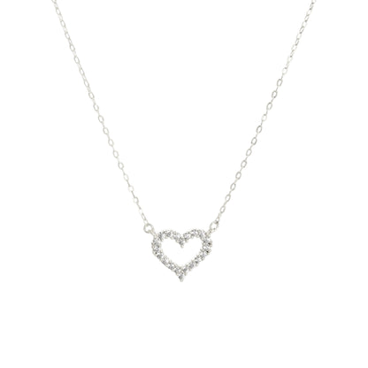 Square Zirconia Necklace - 925 Silver