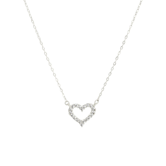 Square Zirconia Necklace - 925 Silver