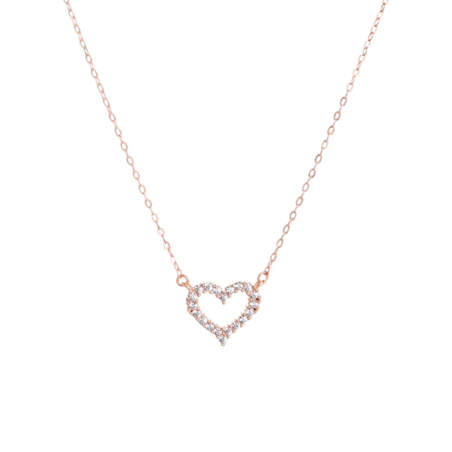 Square Zirconia Necklace - 925 Silver
