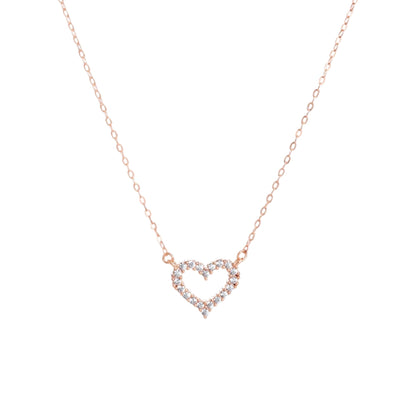 Square Zirconia Necklace - 925 Silver