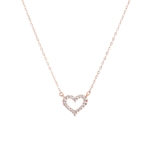 Square Zirconia Necklace - 925 Silver