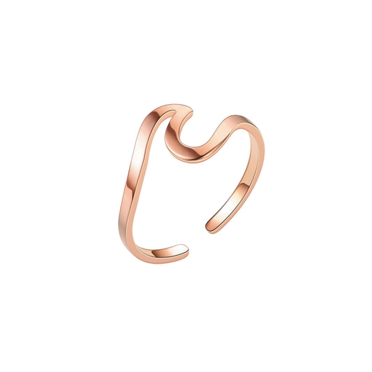 Wellen Ring - 925 Silber