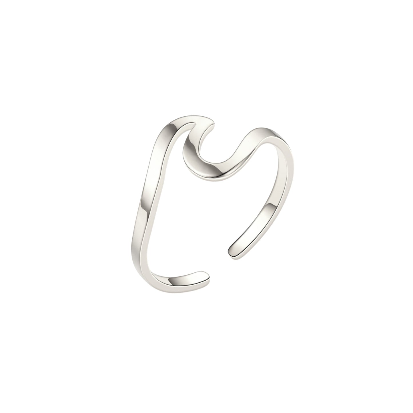 Wellen Ring - 925 Silber