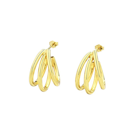 Dainty crystal hoop earrings • Zirconia crystals
