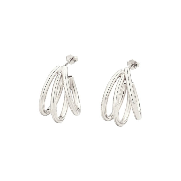 Dainty crystal hoop earrings • Zirconia crystals