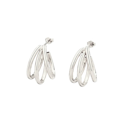 Dainty crystal hoop earrings • Zirconia crystals