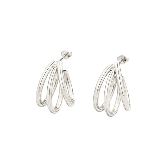 Dainty crystal hoop earrings • Zirconia crystals