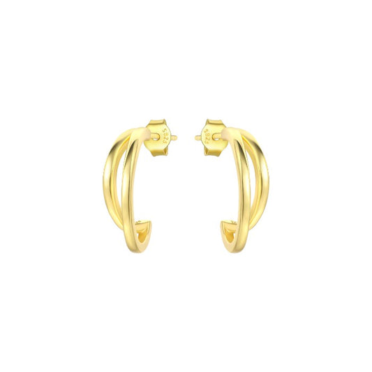 Dainty crystal hoop earrings • Zirconia crystals