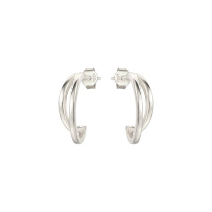 Zwei Creolen Ohrringe - 925 Silber
