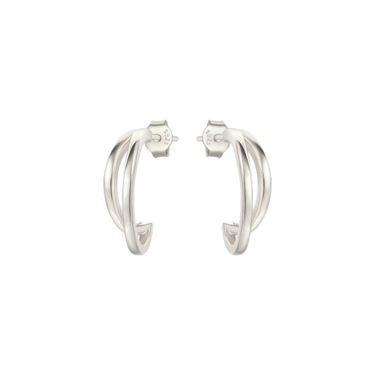 Dainty crystal hoop earrings • Zirconia crystals