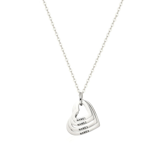 Square Zirconia Necklace - 925 Silver