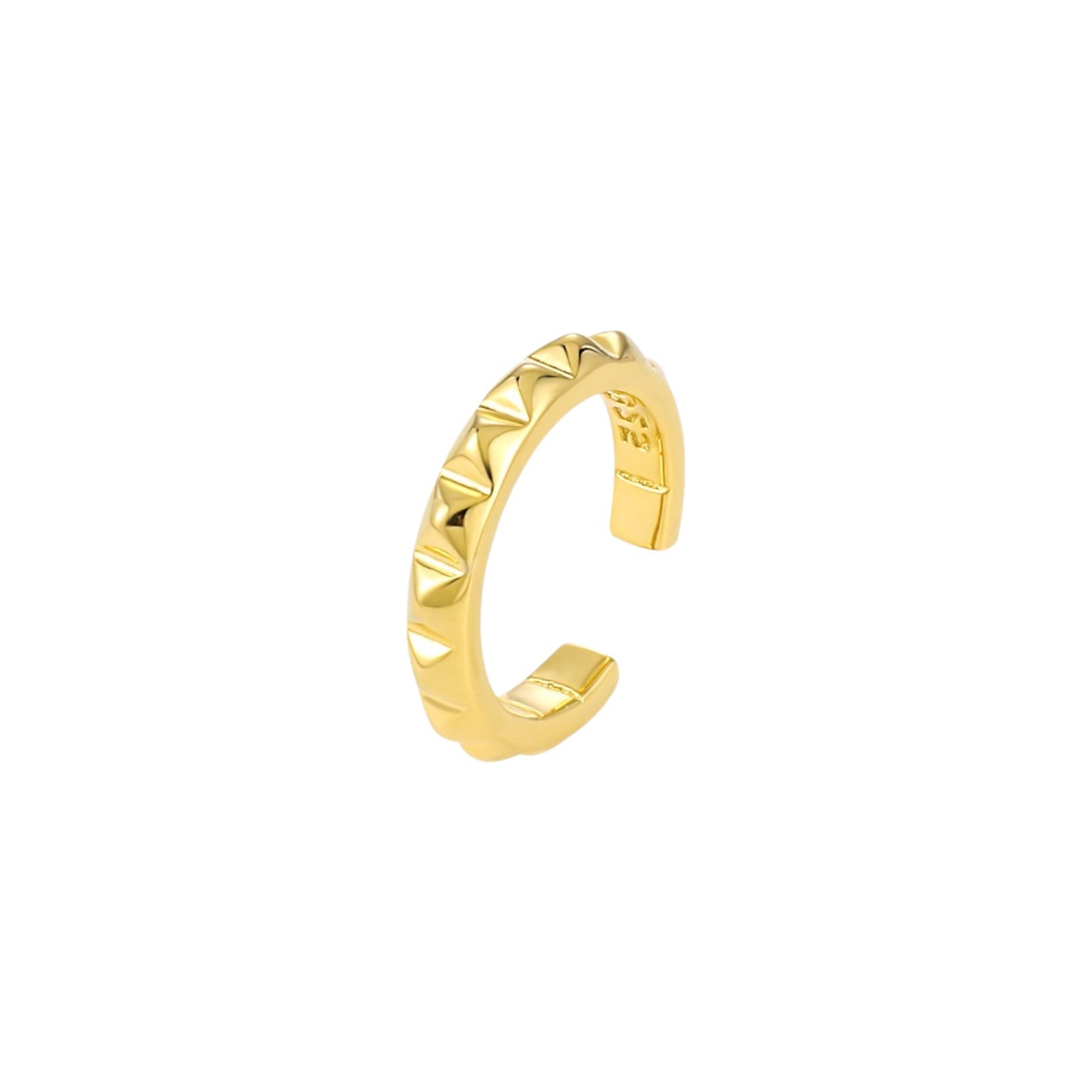Kantiger Ear Cuff - 925 Silber