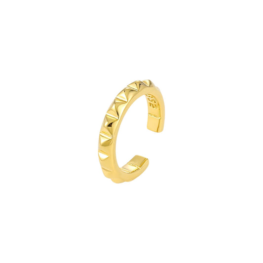 Kantiger Ear Cuff - 925 Silber