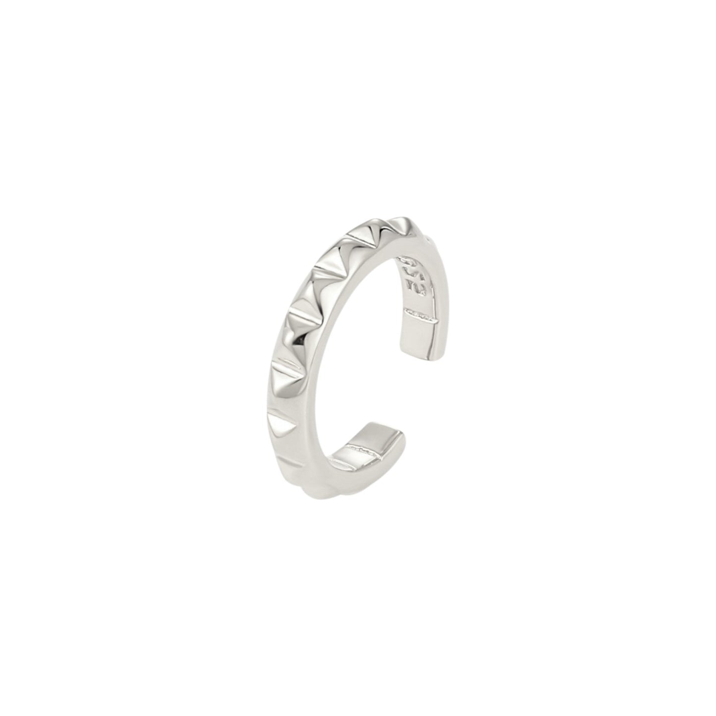 Kantiger Ear Cuff - 925 Silber