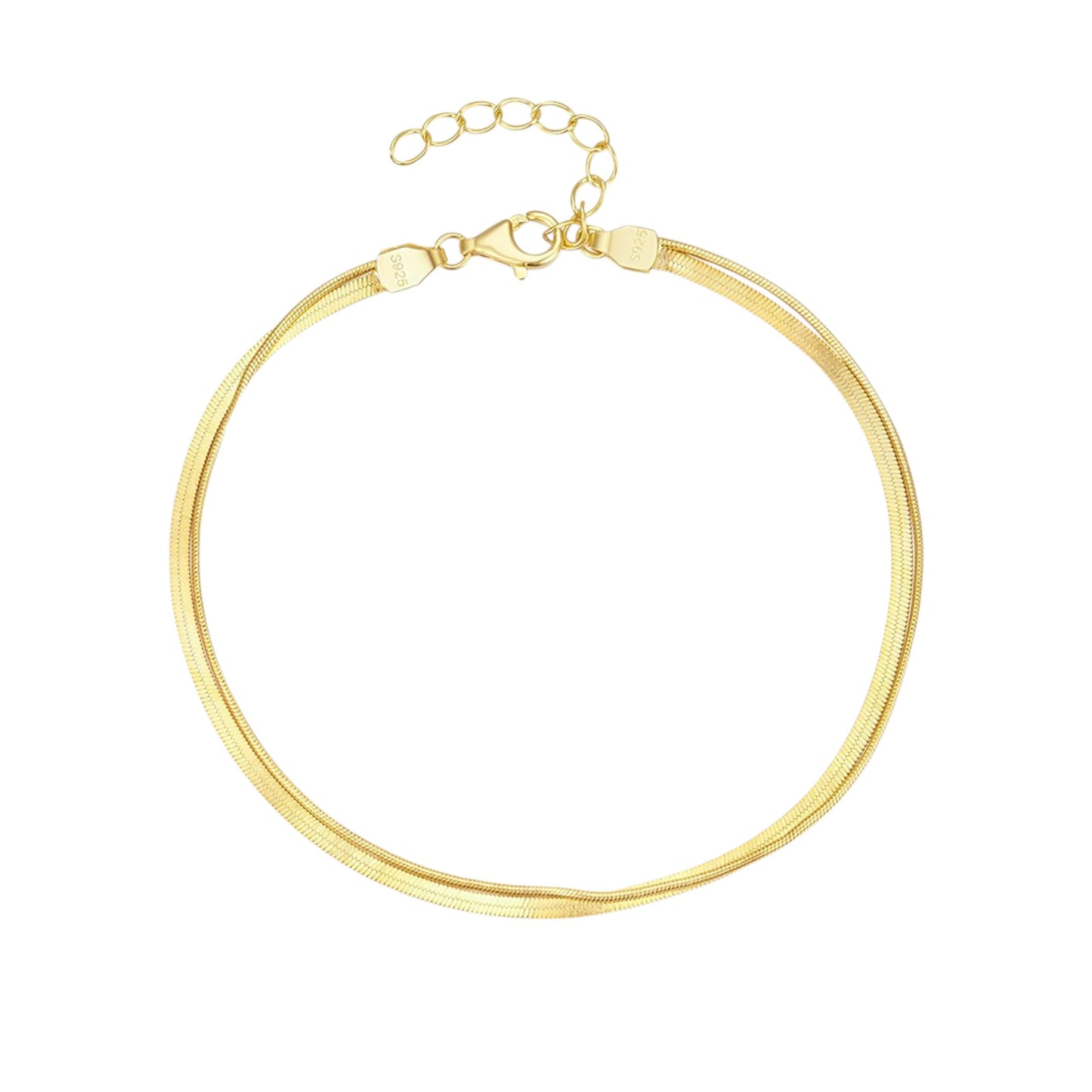 Doppel Schlangen Armband - 925 Silber