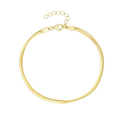 Doppel Schlangen Armband - 925 Silber