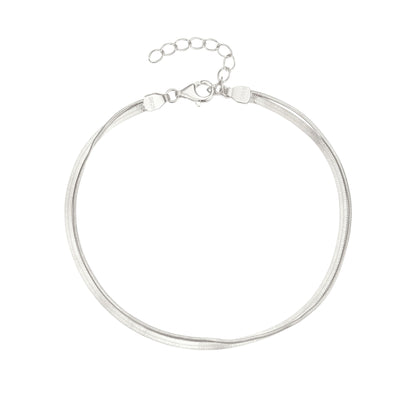 Doppel Schlangen Armband - 925 Silber