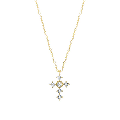 Square Zirconia Necklace - 925 Silver