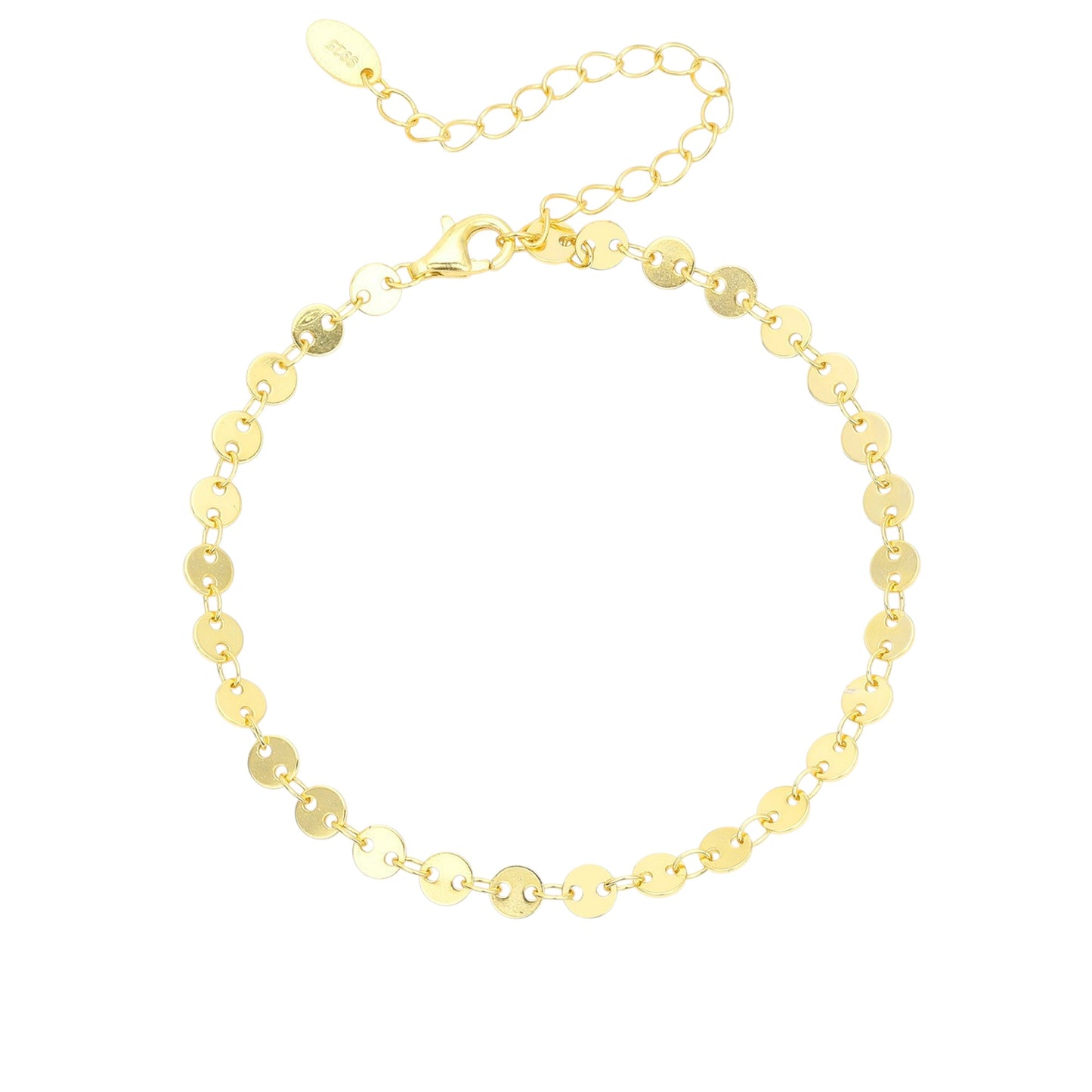 Plättchen Armband - 925 Silber