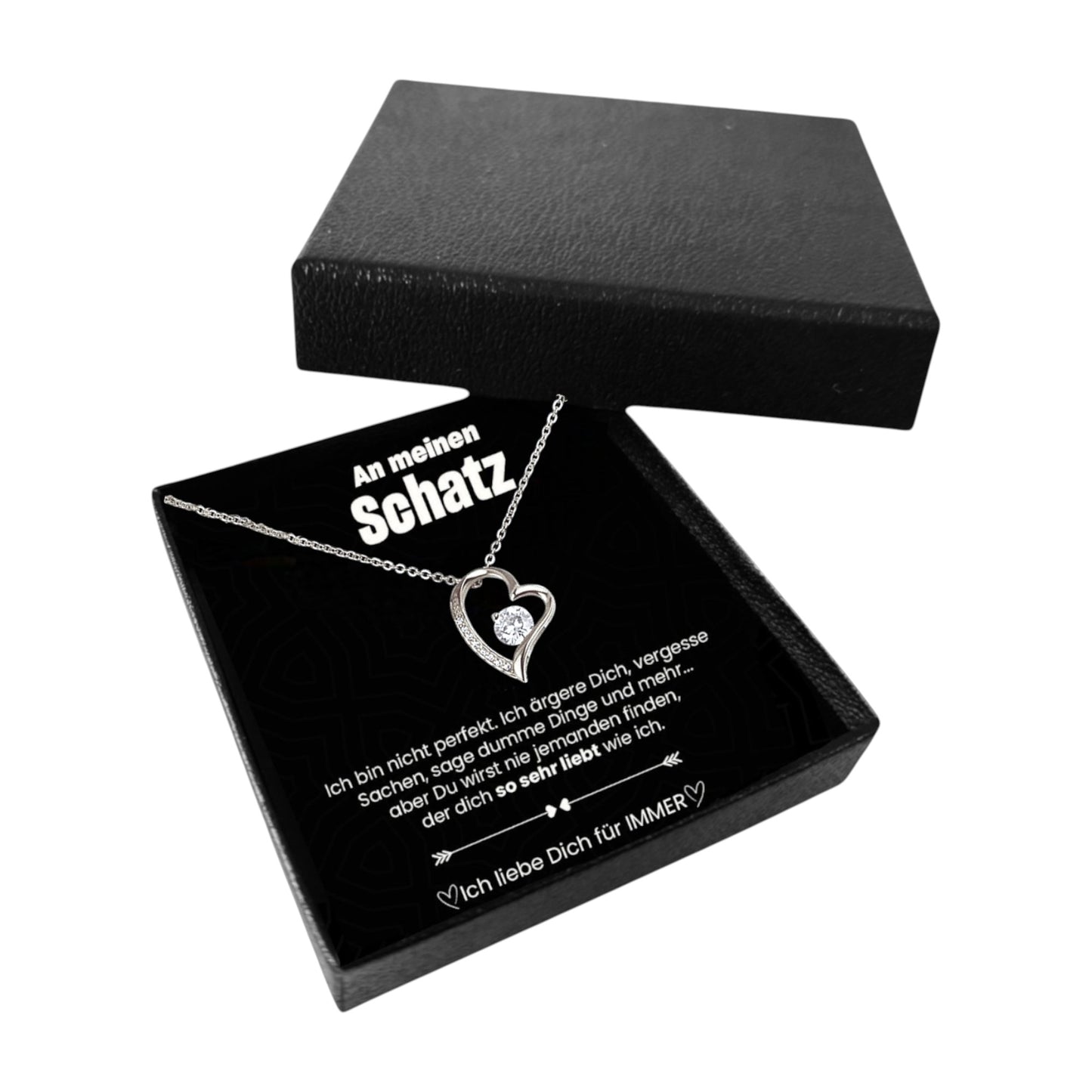 "An meinen Schatz" Herz Halskette - 925 Silber