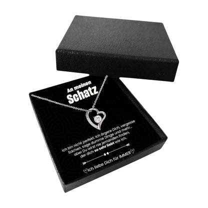 "An meinen Schatz" Herz Halskette - 925 Silber