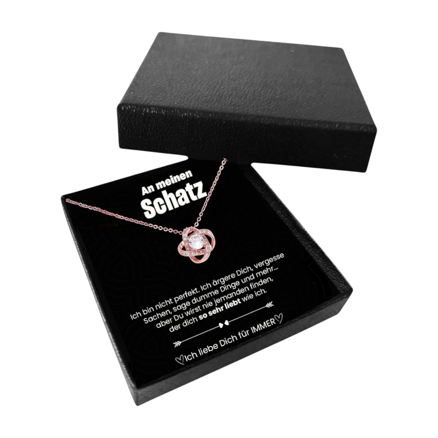 "An meinen Schatz" Knoten Halskette - 925 Silber