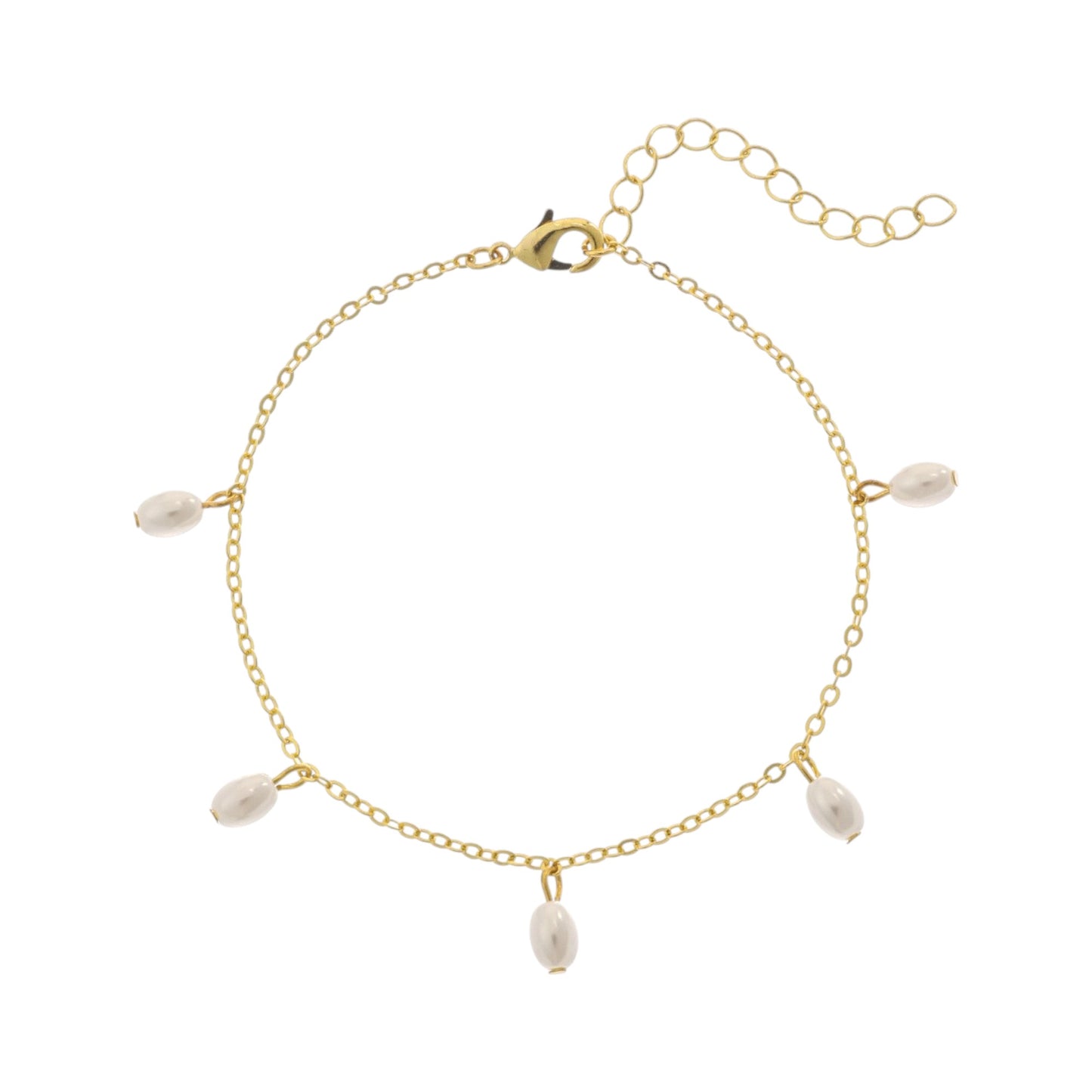 Hängende Perlen Armband - 925 Silber