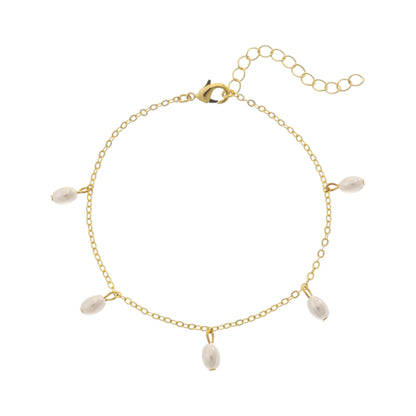 Hängende Perlen Armband - 925 Silber