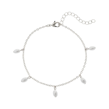 Hängende Perlen Armband - 925 Silber