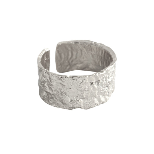 Großer Abstrakter Ring - 925 Silber