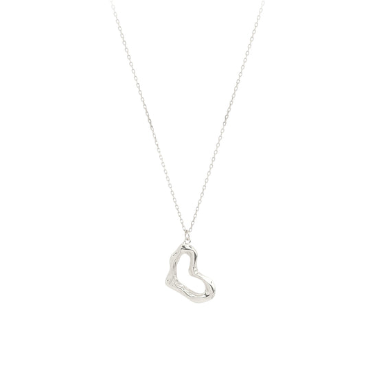 Abstrakte Herz Halskette - 925 Silber