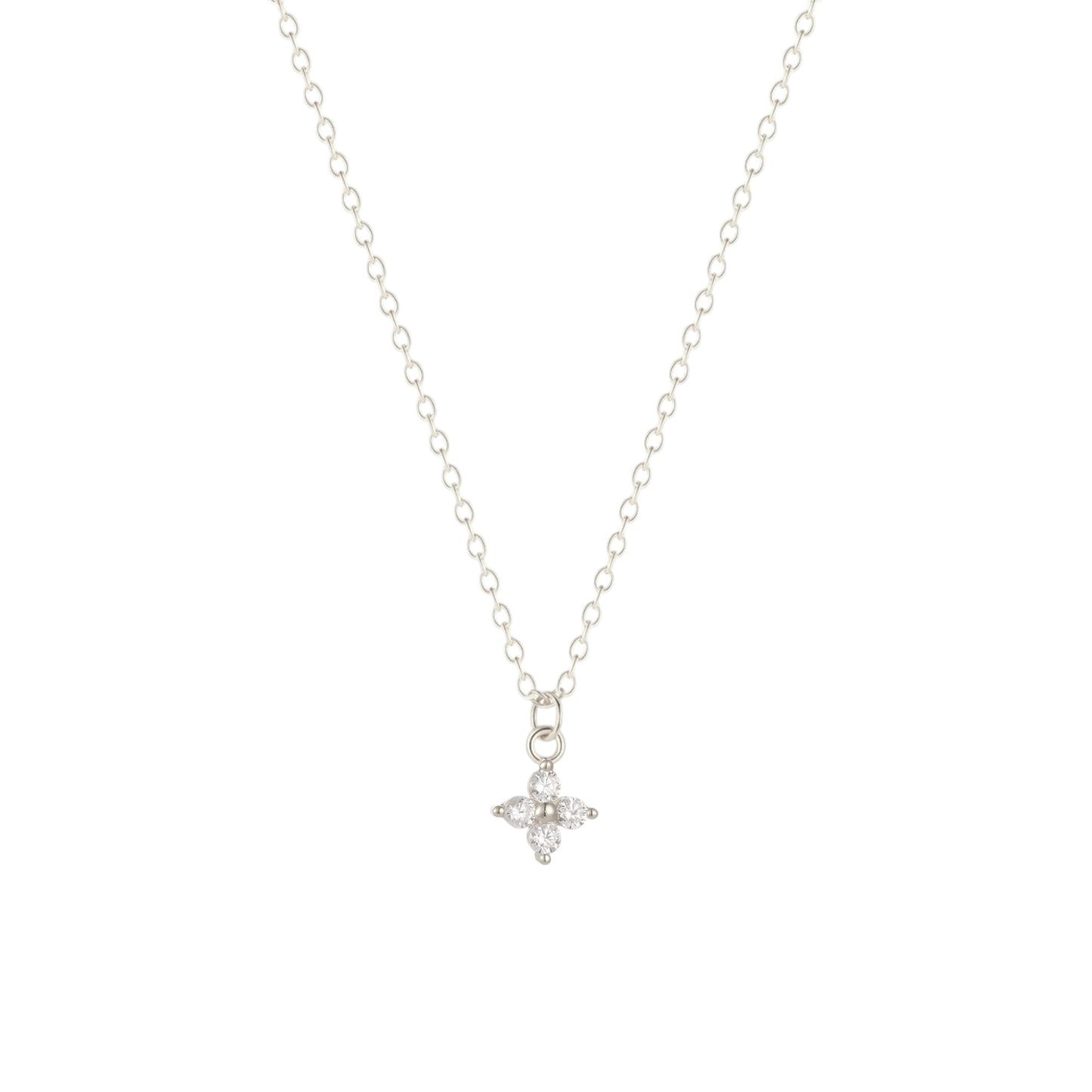 Zirkonia Stern Halskette - 925 Silber