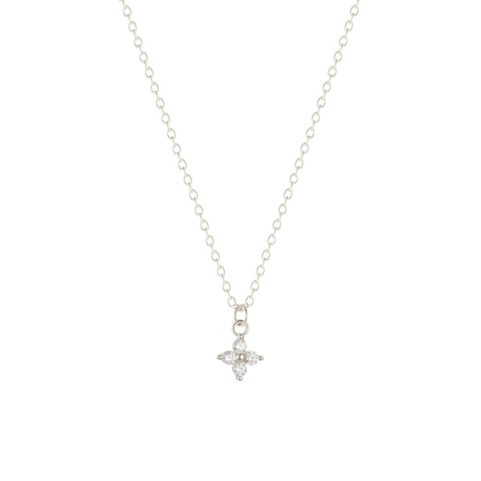 Zirkonia Stern Halskette - 925 Silber
