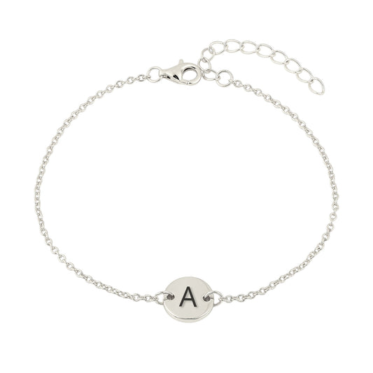Buchstaben Münzen Armband - 925 Silber