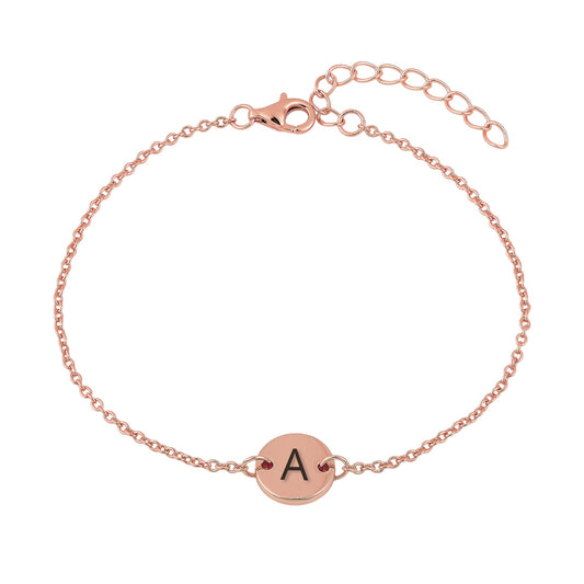 Buchstaben Münzen Armband - 925 Silber