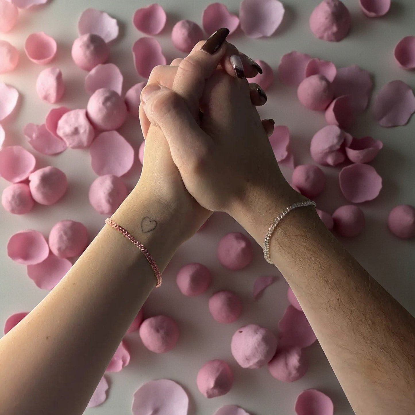 DIY Couple Permanent Armband-Set - 925 Silber